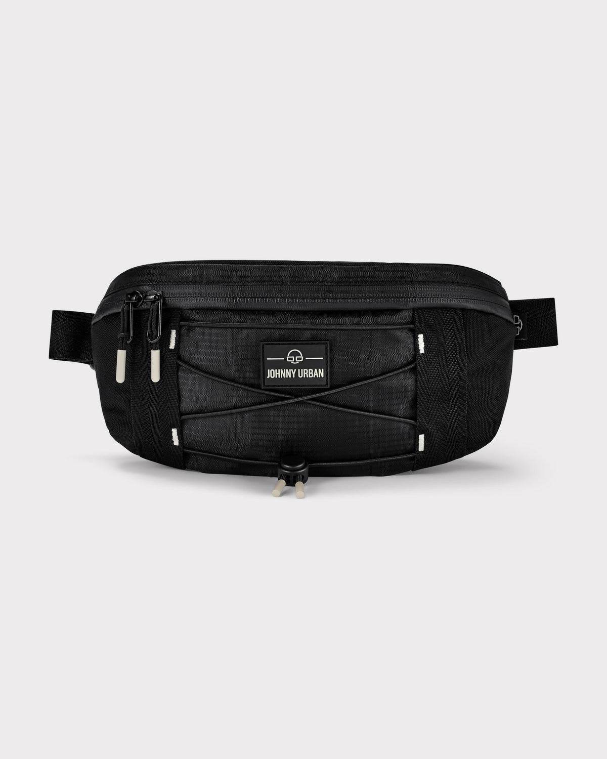 Schwarze Bauchtasche 'Devin' von Johnny Urban mit elastischem Frontband und Reißverschluss