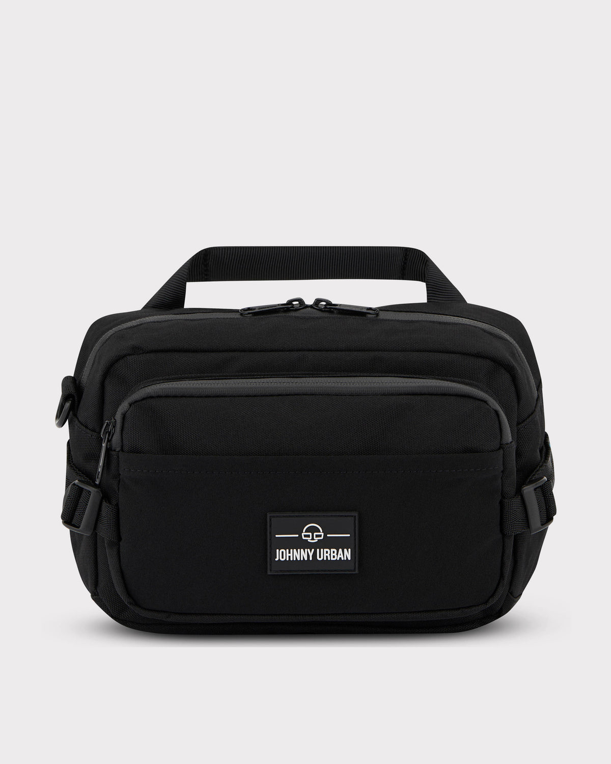 Schwarze Bauchtasche 'Travis' von Johnny Urban mit Vorderfach und Logo-Patch