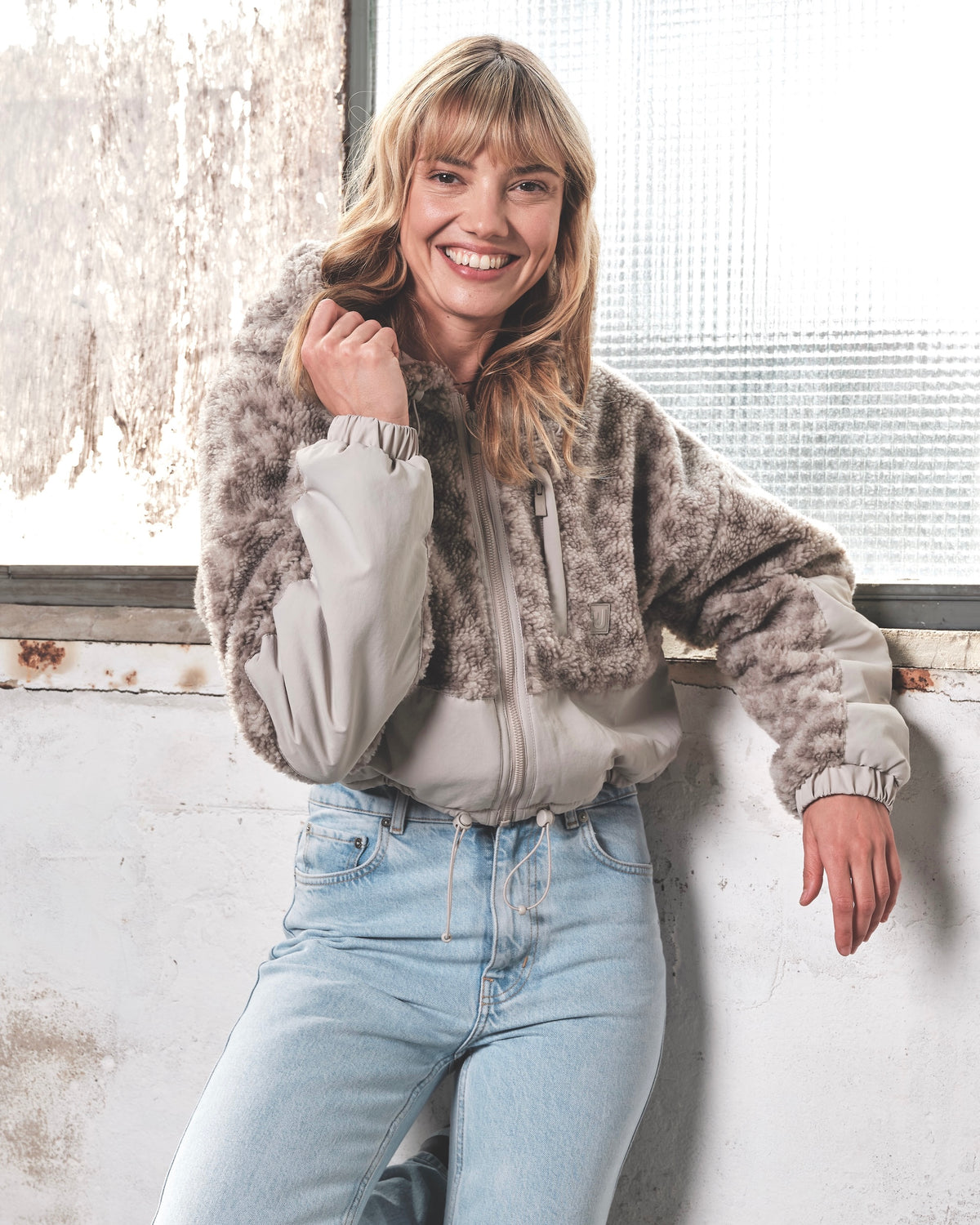 Cropped Teddy Fleecejacke "Carey"
