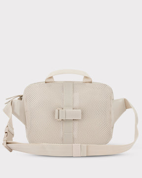 Beige Lenkertasche Fahrrad 'Nelson' mit Netzrückseite und verstellbarem Schultergurt