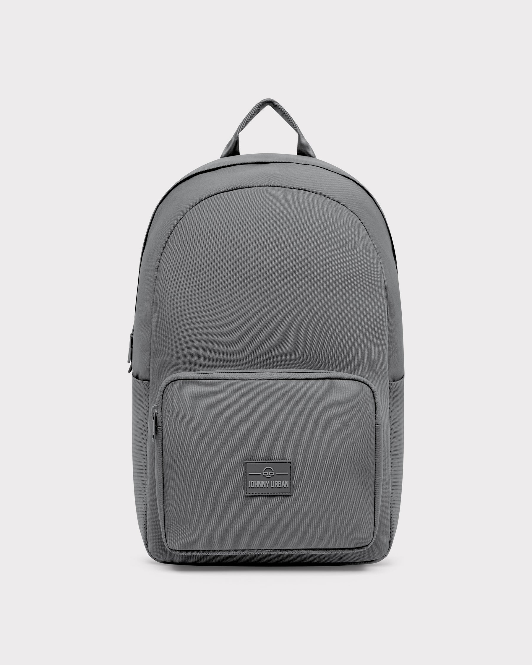 Dunkelgrauer Rucksack 'Mo' von Johnny Urban mit Fronttasche und Logo