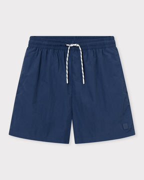 Herren-Badehose 'Jay' von Johnny Urban in Marineblau mit elastischem Bund und weißem Kordelzug