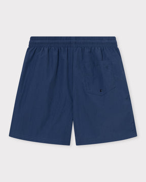Navyblaue Badehose 'Jay' mit elastischem Bund und Tasche auf der Rückseite