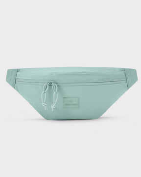 Johnny Urban Bauchtasche 'Erik Large' in Mint mit zwei Reißverschlüssen und Logo-Patch vorne