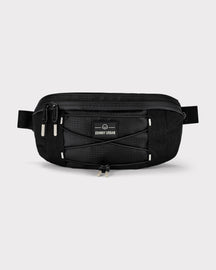 Schwarze Bauchtasche 'Devin' von Johnny Urban mit elastischem Frontband und Reißverschluss