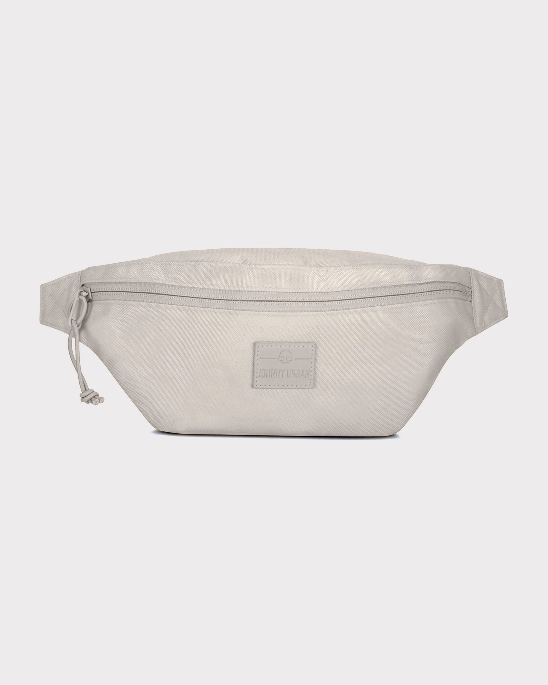 Beige Bauchtasche 'Erik Small' von Johnny Urban mit Reißverschluss vorne und Logo-Patch