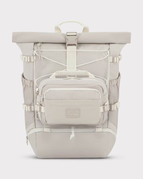 Beige Johnny Urban Bauchtasche 'Travis' mit mehreren Reißverschlusstaschen und elastischen Bändern
