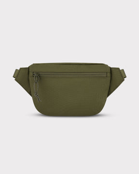 Grüne Bauchtasche 'Ben' aus robustem Material mit Reißverschlussfach und verstellbarem Gürtel