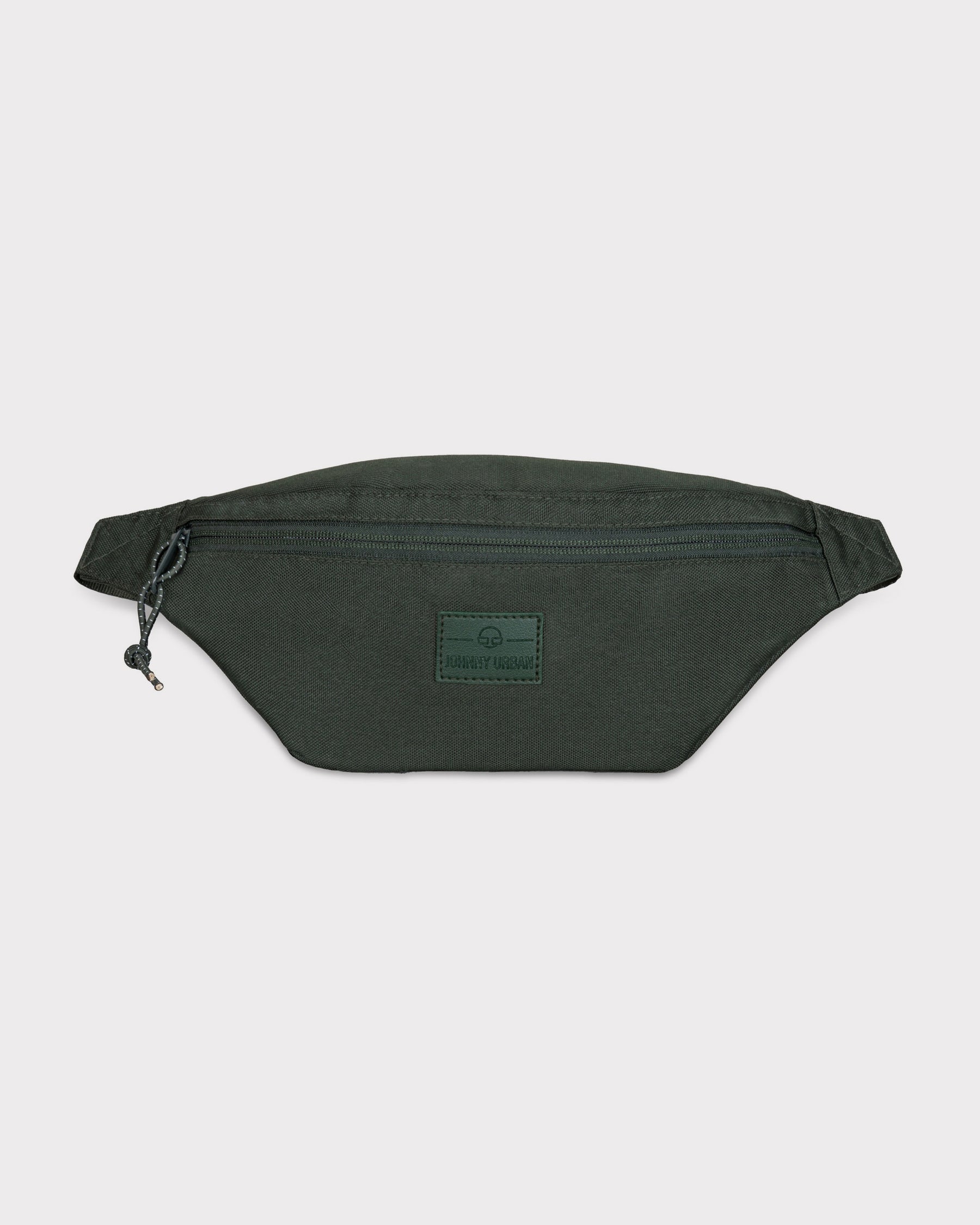 Grüne Johnny Urban Bauchtasche 'Erik Small' mit Reißverschluss und Logoetikett vorne