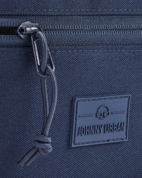 Blaue Bauchtasche 'Erik Large' von Johnny Urban aus robustem Material mit Reißverschluss und Logo-Patch