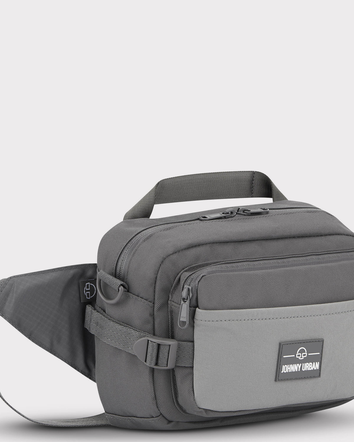 Graue Bauchtasche 'Travis' von Johnny Urban mit Fronttasche und verstellbarem Gurt