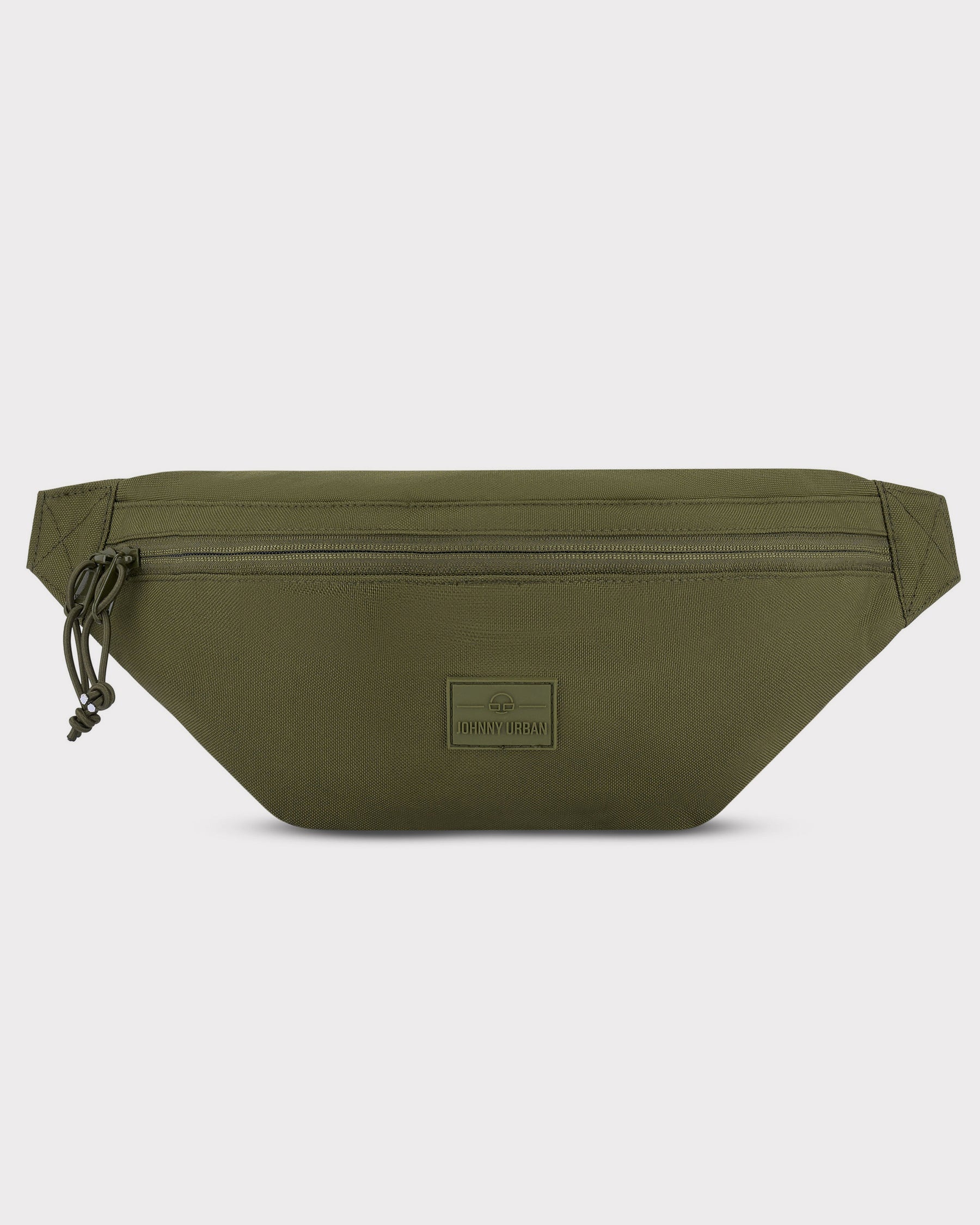 Olivegrüne Bauchtasche 'Erik Large' von Johnny Urban mit Reißverschluss und Logo