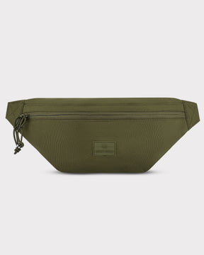 Olivegrüne Bauchtasche 'Erik Large' von Johnny Urban mit Reißverschluss und Logo