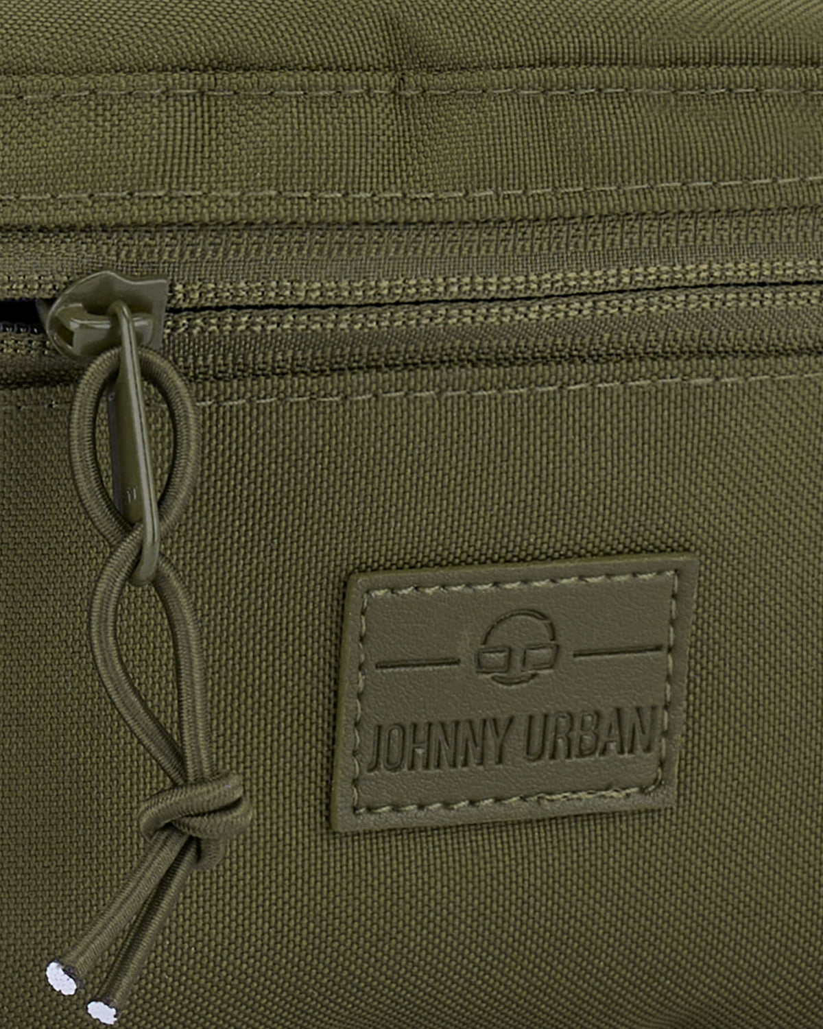Grüne Bauchtasche 'Erik Small' von Johnny Urban mit Reißverschluss und Logopatch