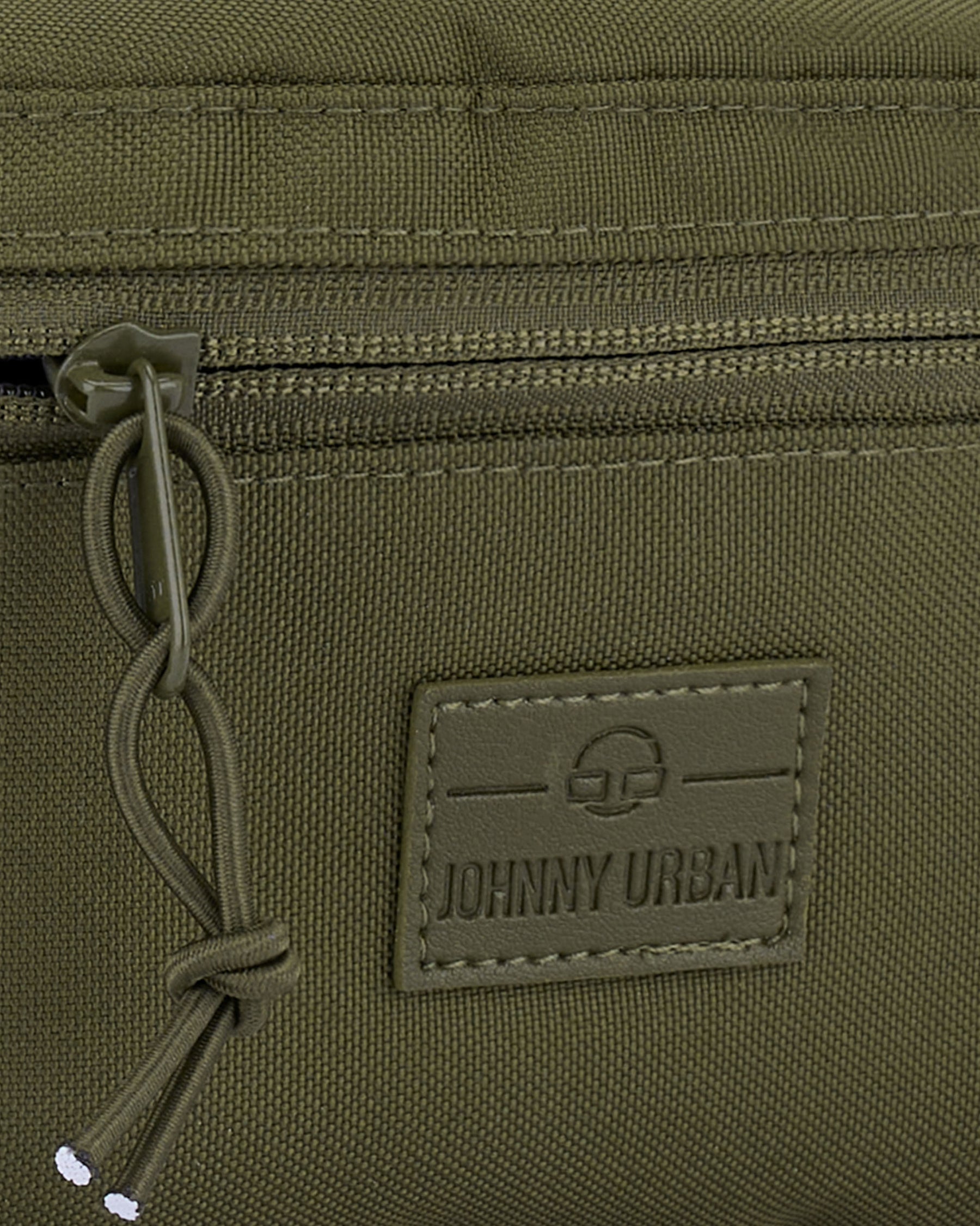 Grüne Bauchtasche 'Erik Small' von Johnny Urban mit Reißverschluss und Logopatch