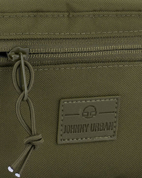 Grüne Bauchtasche 'Erik Small' von Johnny Urban mit Reißverschluss und Logopatch