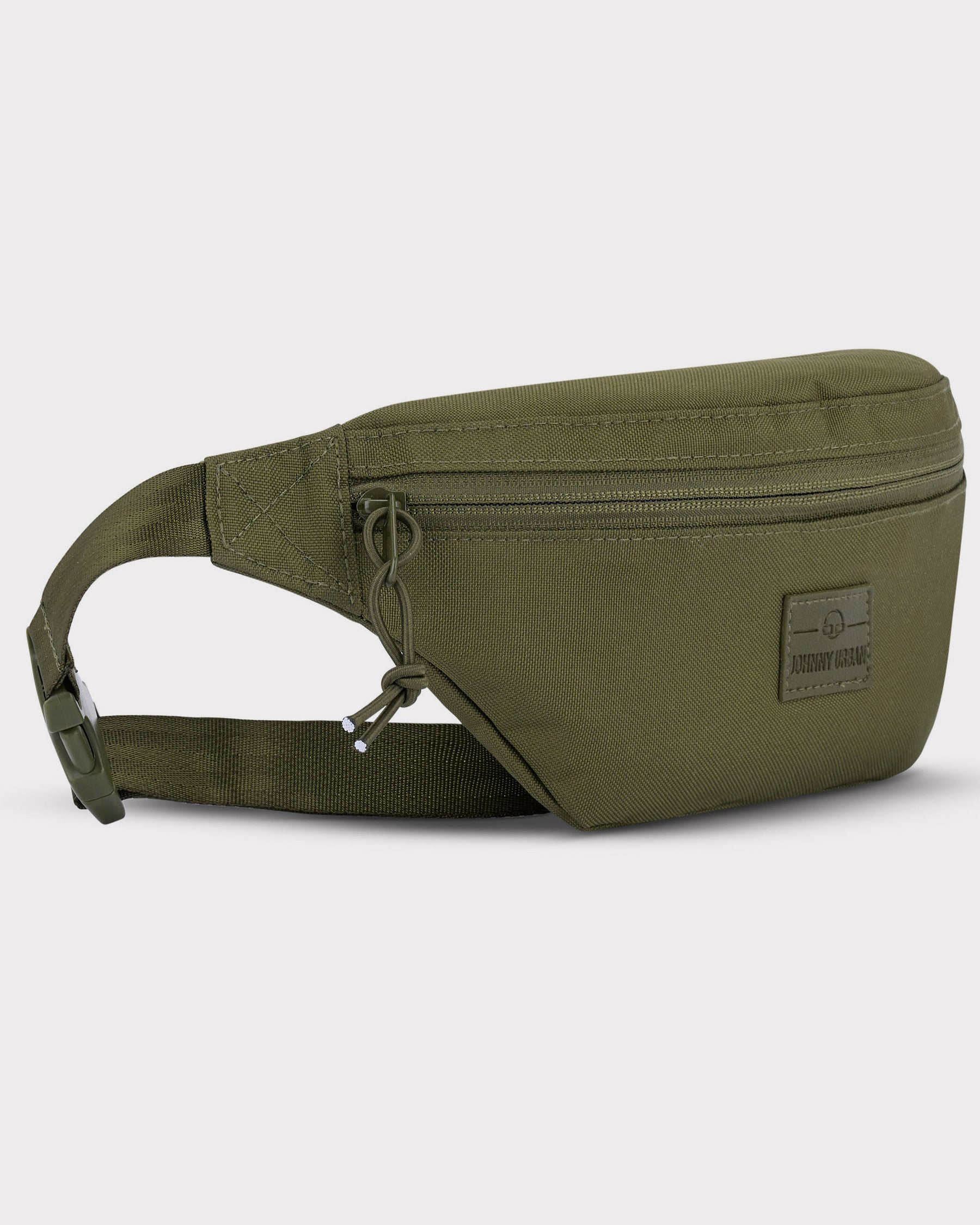 Olivefarbene Bauchtasche 'Erik Small' von Johnny Urban mit Reißverschluss und verstellbarem Gurt