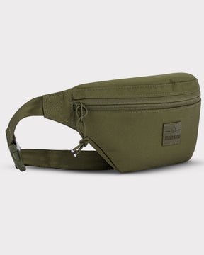 Olivefarbene Bauchtasche 'Erik Small' von Johnny Urban mit Reißverschluss und verstellbarem Gurt