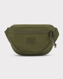 Olivegrüne Bauchtasche 'Ben' von Johnny Urban mit Reißverschluss und Markenlogo