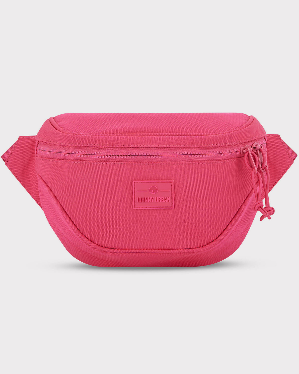 Pinkfarbene Bauchtasche 'Ben' von Johnny Urban aus robustem Material mit Reißverschluss und Logo vorne