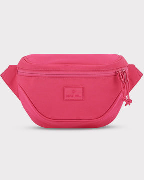 Pinkfarbene Bauchtasche 'Ben' von Johnny Urban aus robustem Material mit Reißverschluss und Logo vorne