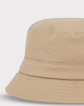 Beiger Bucket Hat 'Gill' von Johnny Urban mit Ton-in-Ton-Logo-Stickerei