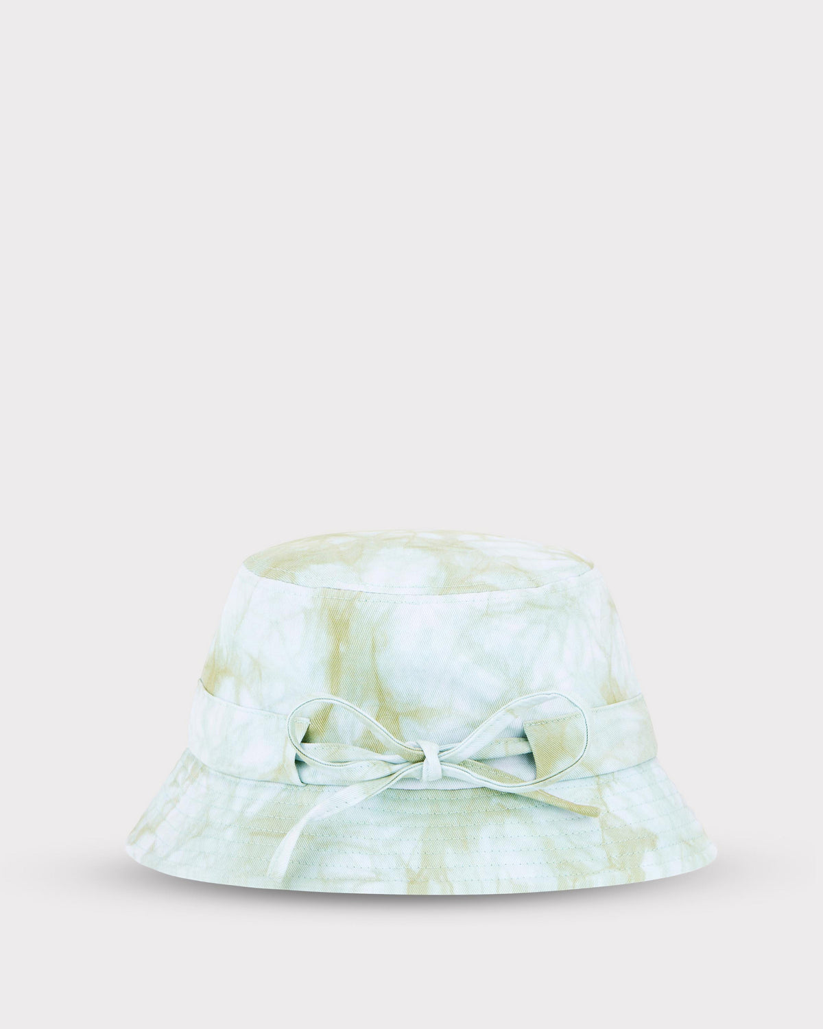 Johnny Urban Bucket Hat ‚Gill‘ in blassgrüner Batikmusterung mit Schleife