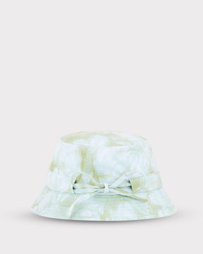 Johnny Urban Bucket Hat ‚Gill‘ in blassgrüner Batikmusterung mit Schleife