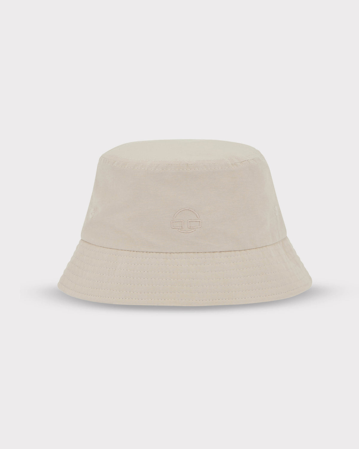 Beiger Johnny Urban Bucket Hat 'Bob' mit schmaler Krempe und gesticktem Logo
