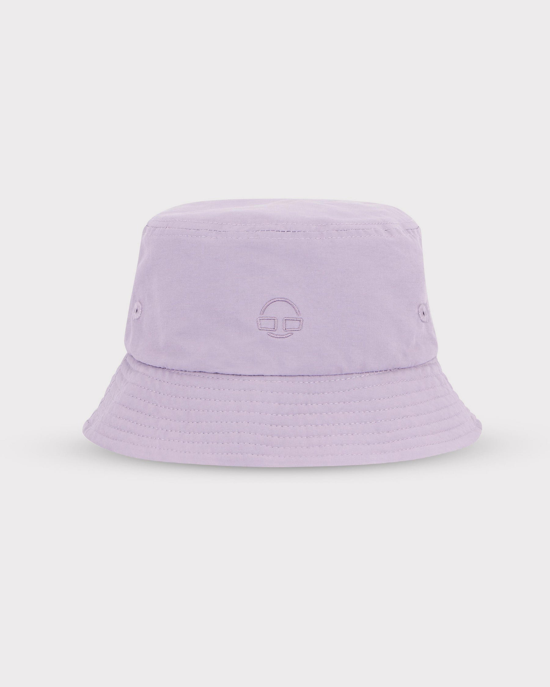 Lila Bucket Hat 'Bob' von Johnny Urban mit gesticktem Logo und belüftenden Ösen