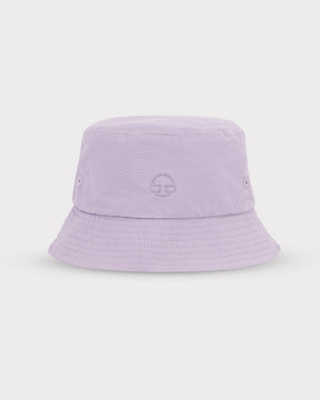 Lila Bucket Hat 'Bob' von Johnny Urban mit gesticktem Logo und belüftenden Ösen