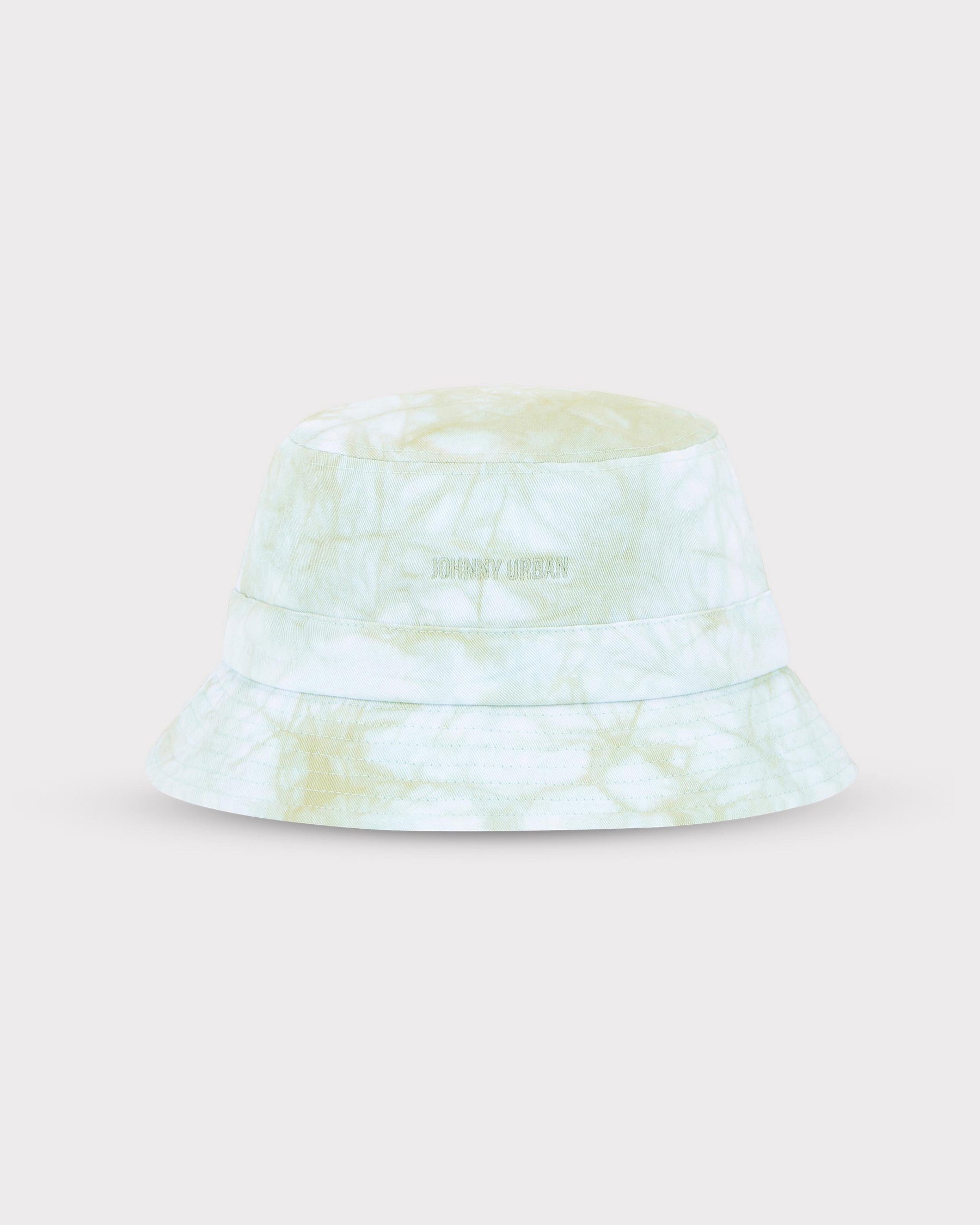 Johnny Urban Bucket Hat 'Gill' mit hellgrünem Batikmuster und weitem Rand