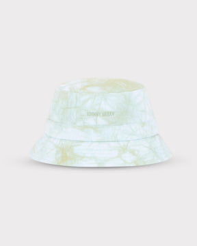 Johnny Urban Bucket Hat 'Gill' mit hellgrünem Batikmuster und weitem Rand