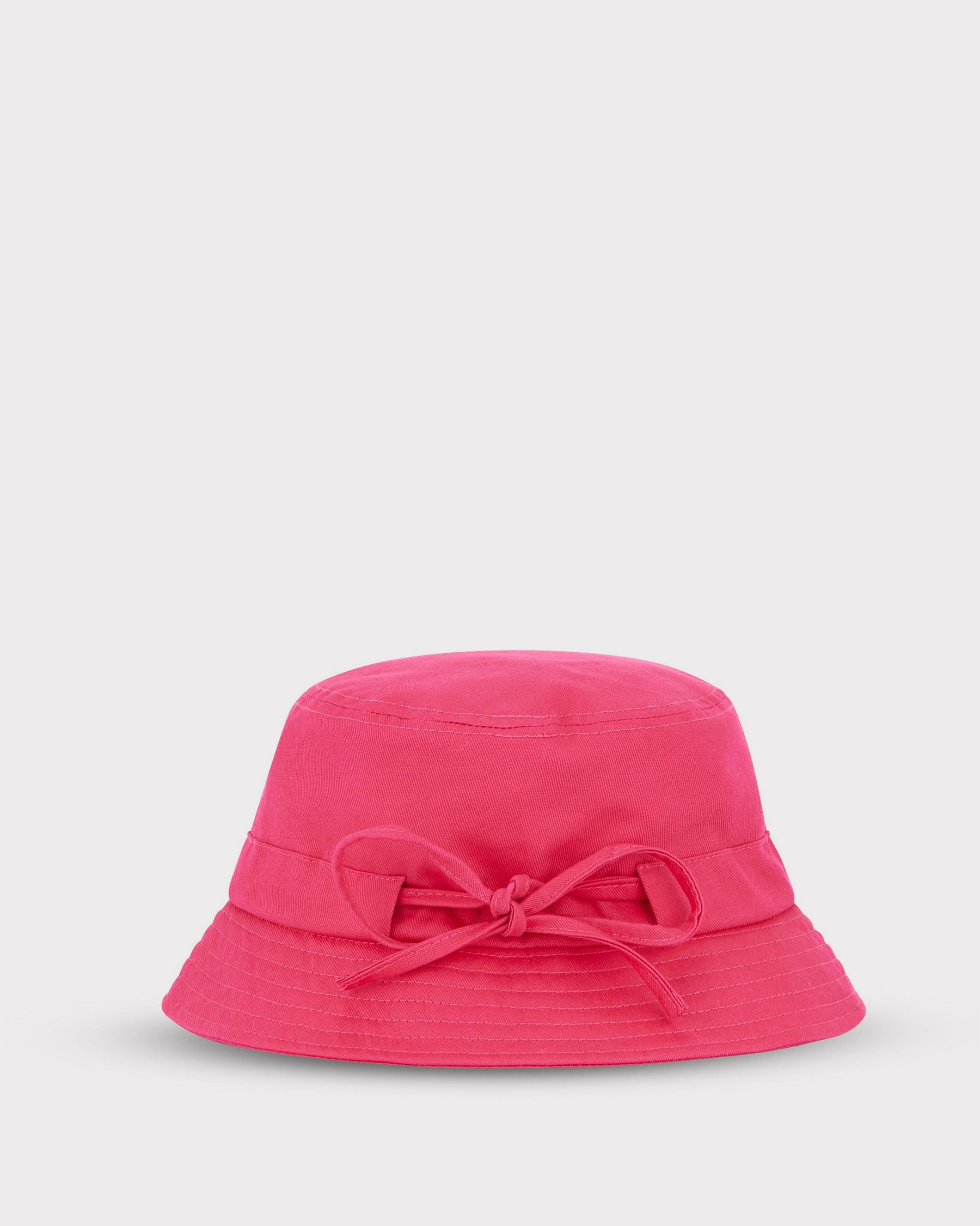 Rosa Bucket Hat 'Gill' mit Schleife aus Baumwollstoff von Johnny Urban