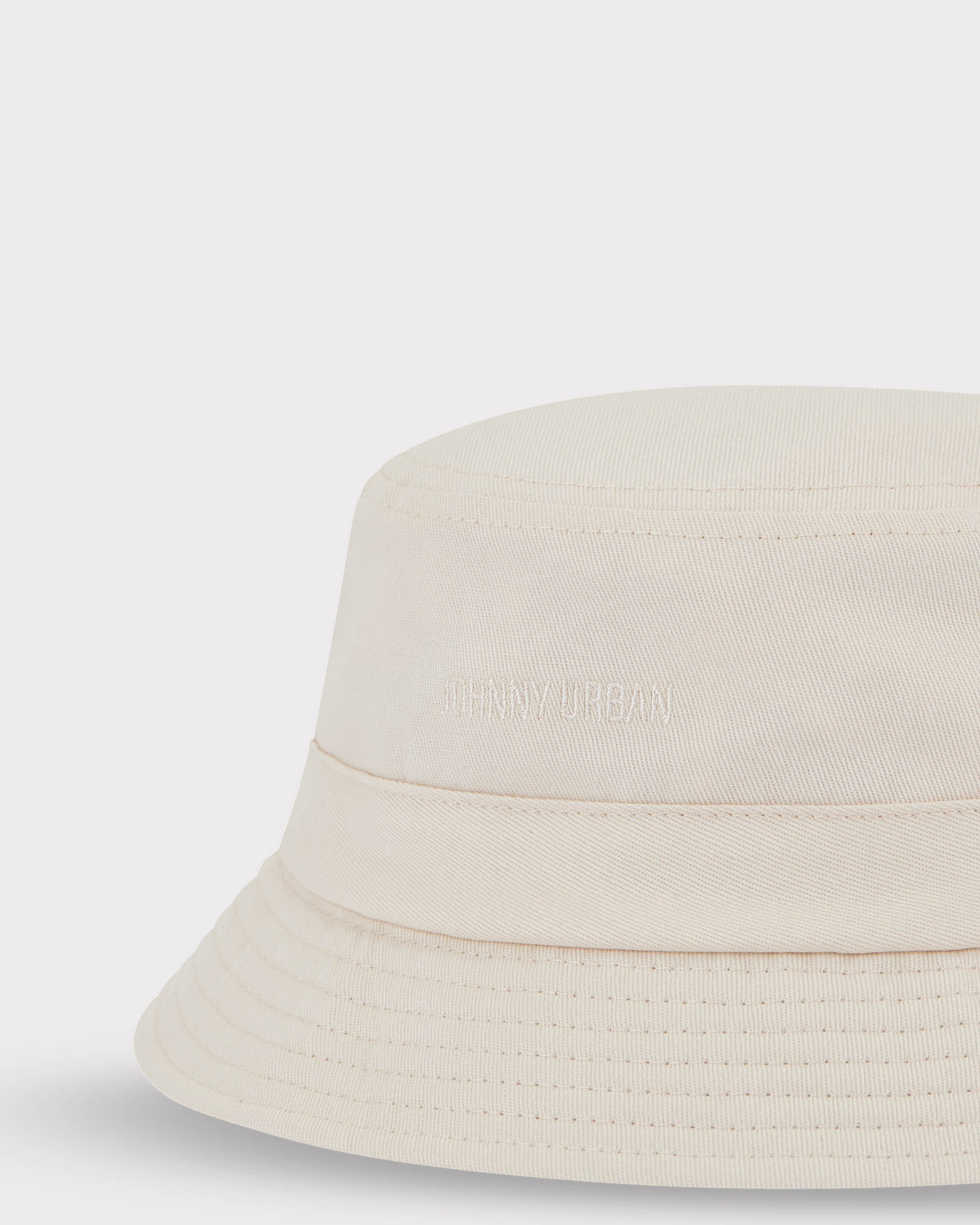 Beiger Bucket Hat 'Gill' von Johnny Urban aus robustem Stoff mit gesticktem Logo