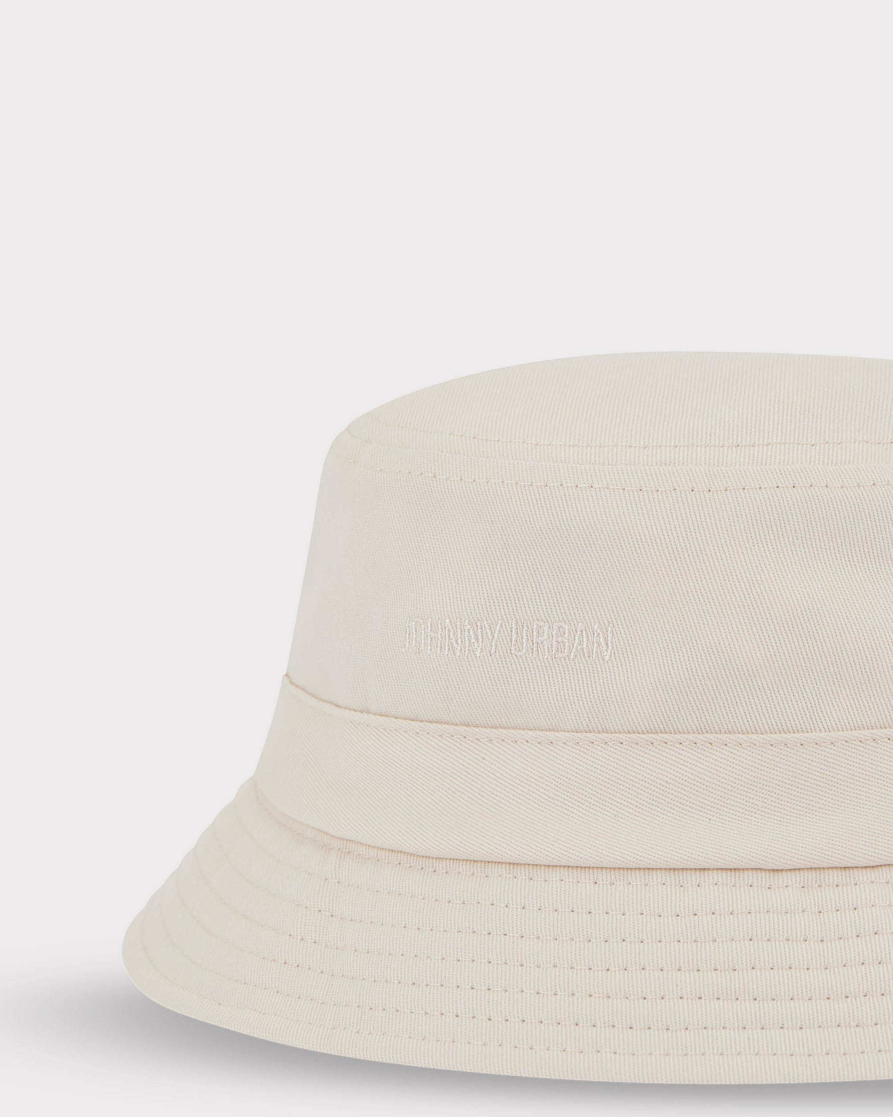 Beiger Bucket Hat 'Gill' von Johnny Urban aus robustem Stoff mit gesticktem Logo