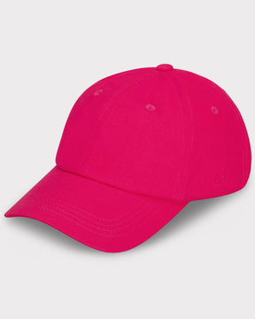 Pinkfarbene Canvas-Cap für Damen Modell 'Jen' mit gebogenem Schirm