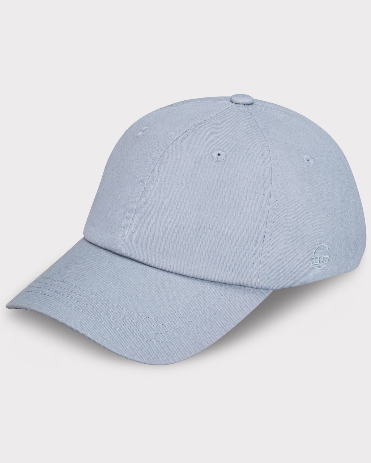 Hellblaue Canvas-Cap 'Jen' von Johnny Urban mit gebogenem Schirm und gesticktem Logo