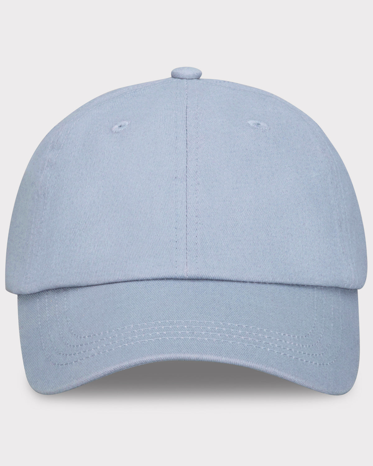 Helles blau-graue Baumwoll-Canvas-Cap 'Jen' mit gebogenem Schirm
