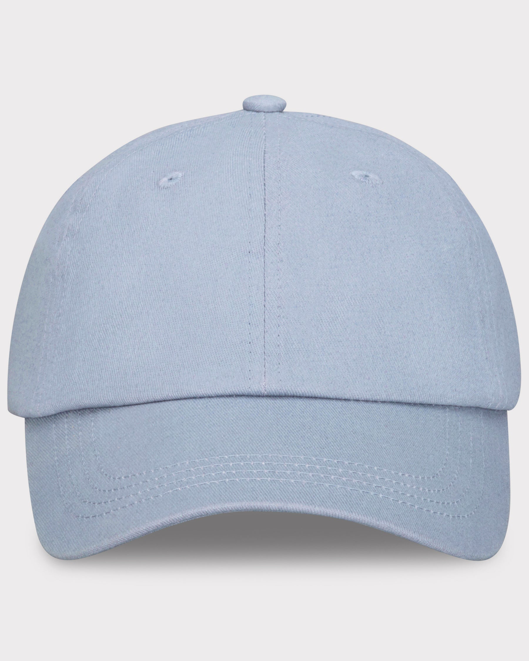 Helles blau-graue Baumwoll-Canvas-Cap 'Jen' mit gebogenem Schirm
