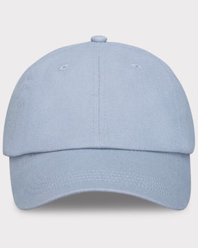 Helles blau-graue Baumwoll-Canvas-Cap 'Jen' mit gebogenem Schirm