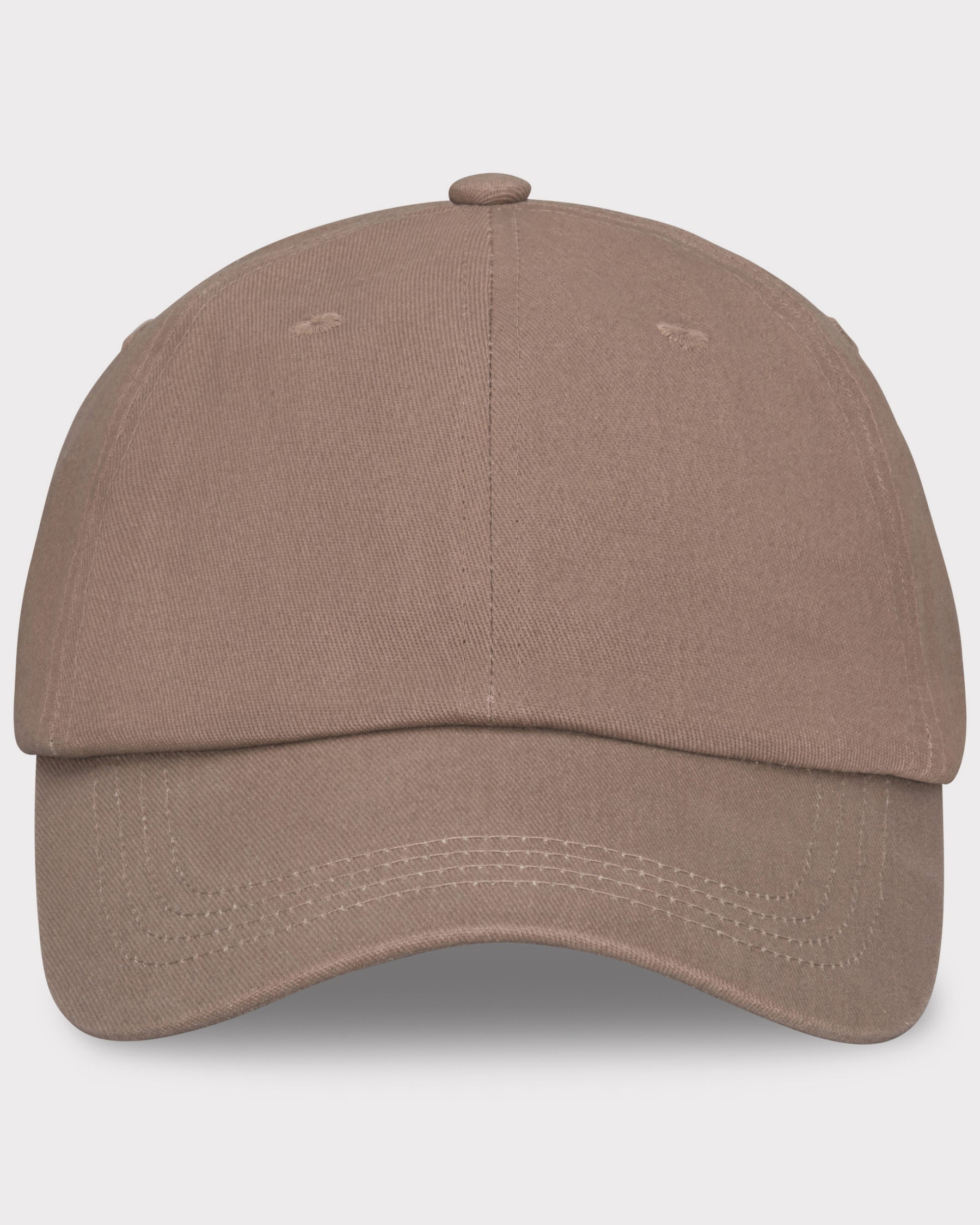 Braune Canvas-Cap 'Jen' mit gebogenem Schirm