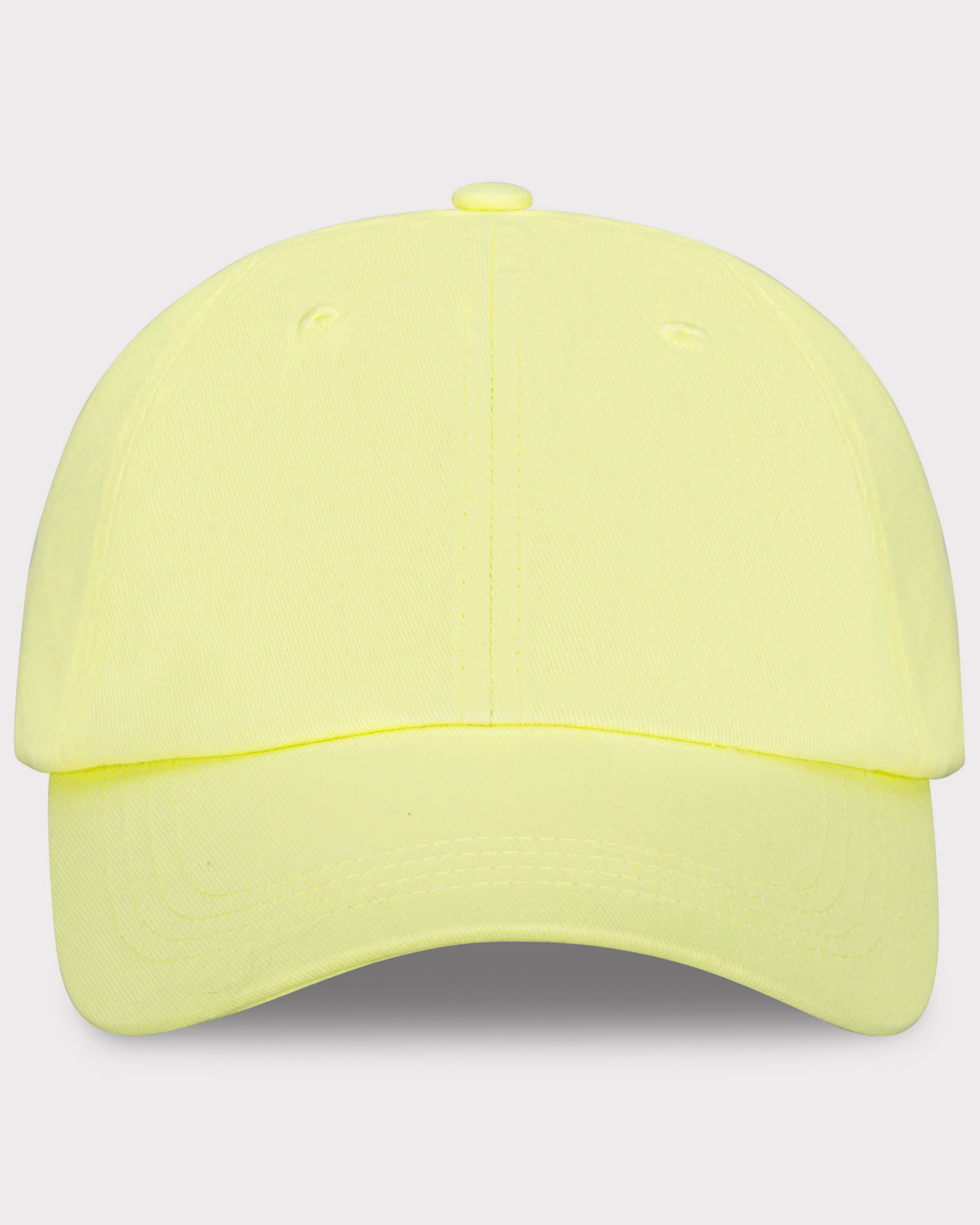 Limonengelbe Canvas-Cap 'Jen' mit gebogenem Schirm
