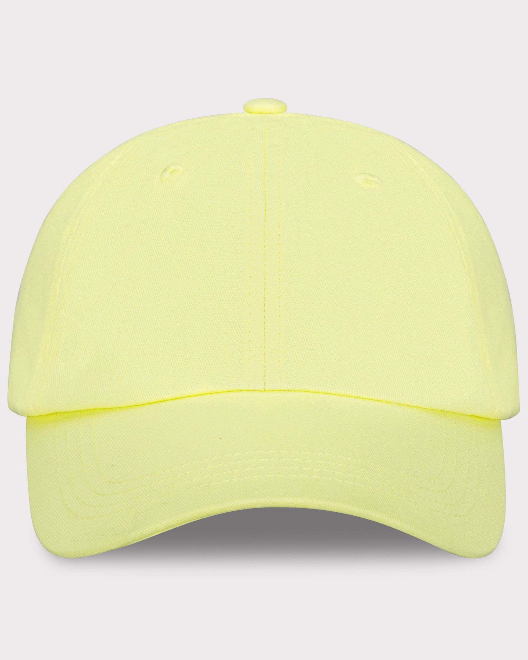 Limonengelbe Canvas-Cap 'Jen' mit gebogenem Schirm