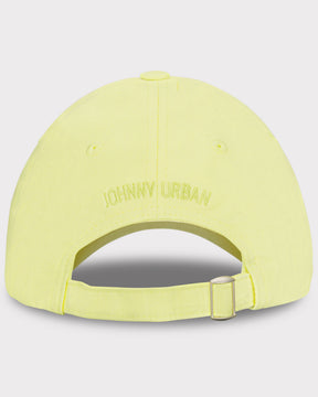 Limefarbene Cap „Jen“ aus Canvas mit verstellbarem Riemen und gesticktem ‚Johnny Urban‘-Schriftzug hinten