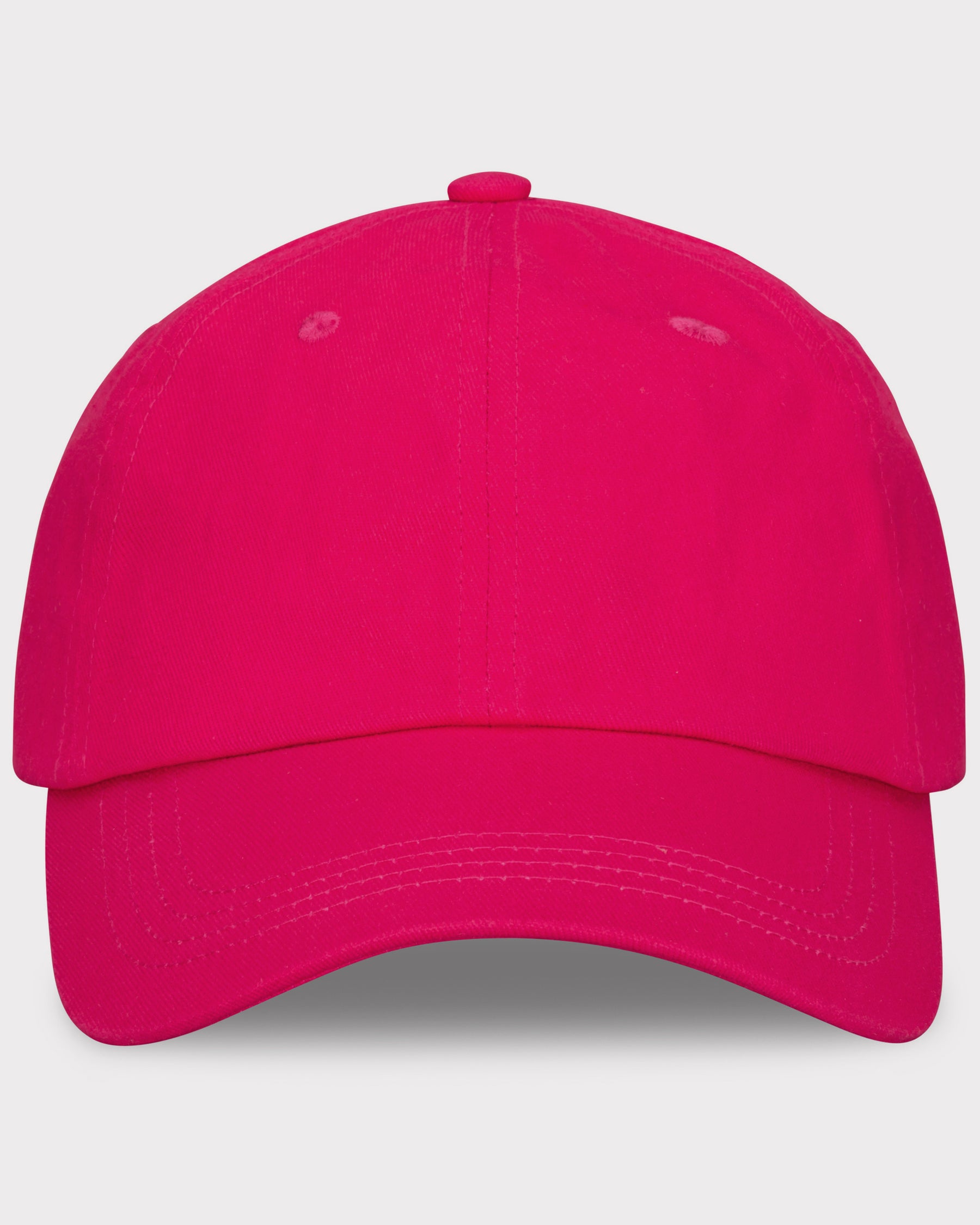 Pinkfarbene Baseball-Cap 'Jen' aus Canvas mit geschwungenem Schirm