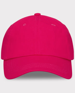 Pinkfarbene Baseball-Cap 'Jen' aus Canvas mit geschwungenem Schirm