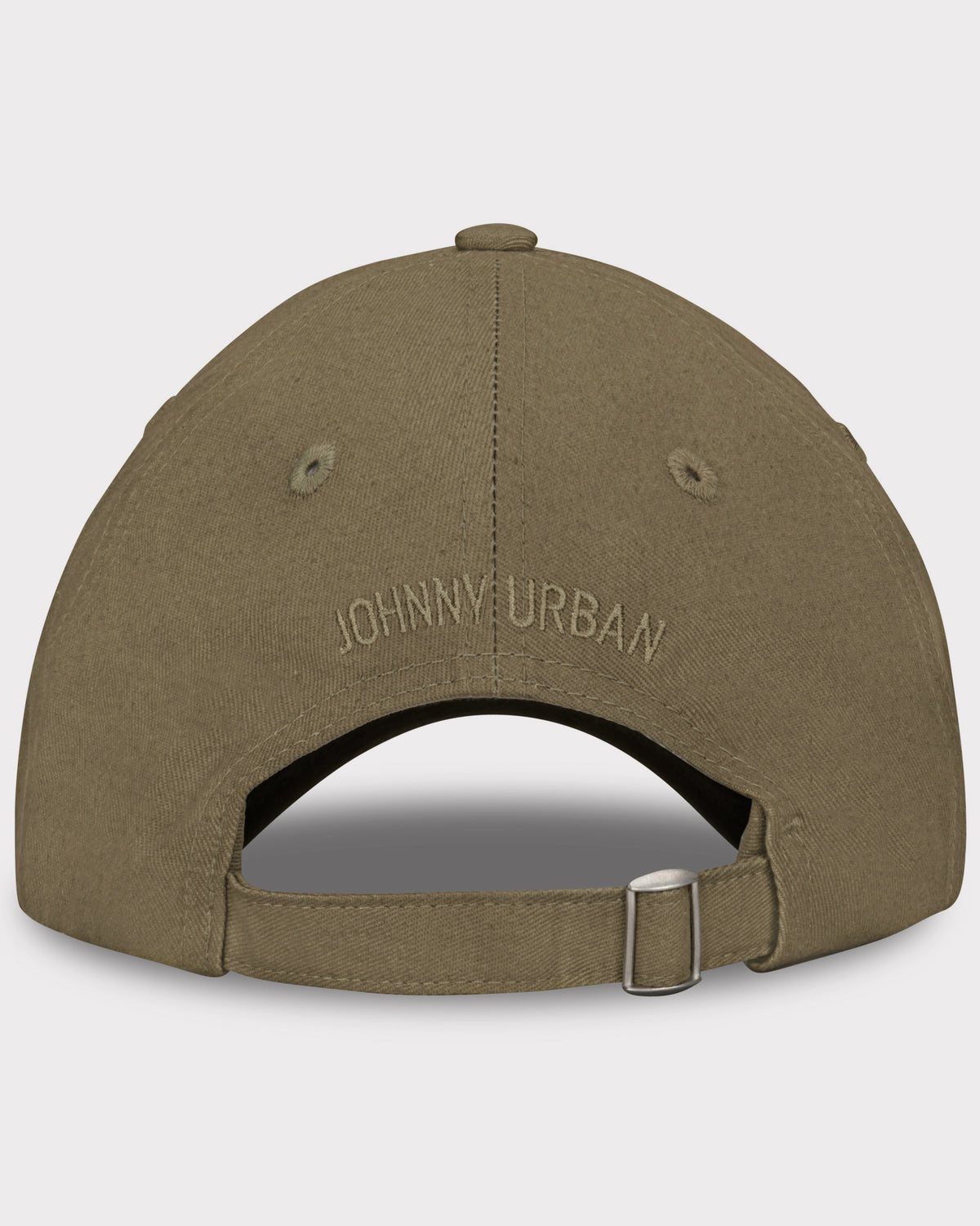 Olivefarbene Herren-Cap 'Jen' von Johnny Urban mit verstellbarem Riemen und Stickerei am Rücken