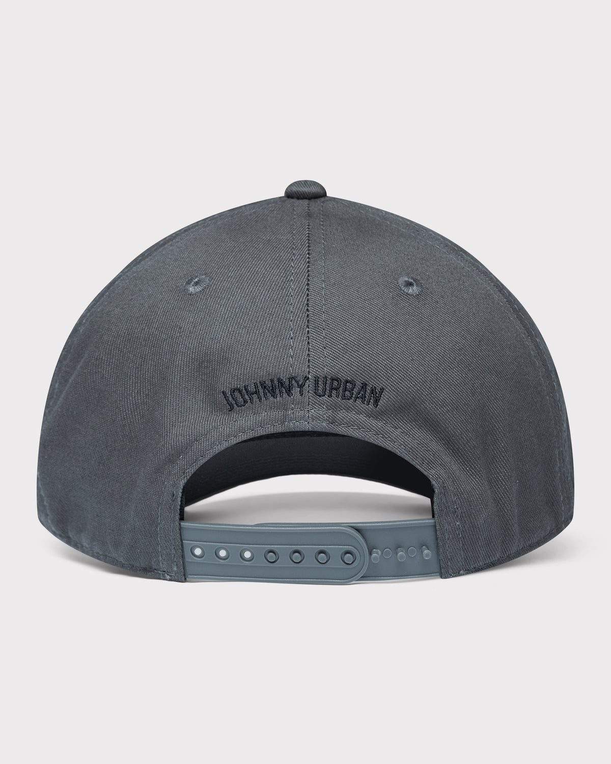 Anthrazitfarbene Snapback-Kappe 'Jason' von Johnny Urban mit verstellbarem Verschluss und gesticktem Logo hinten