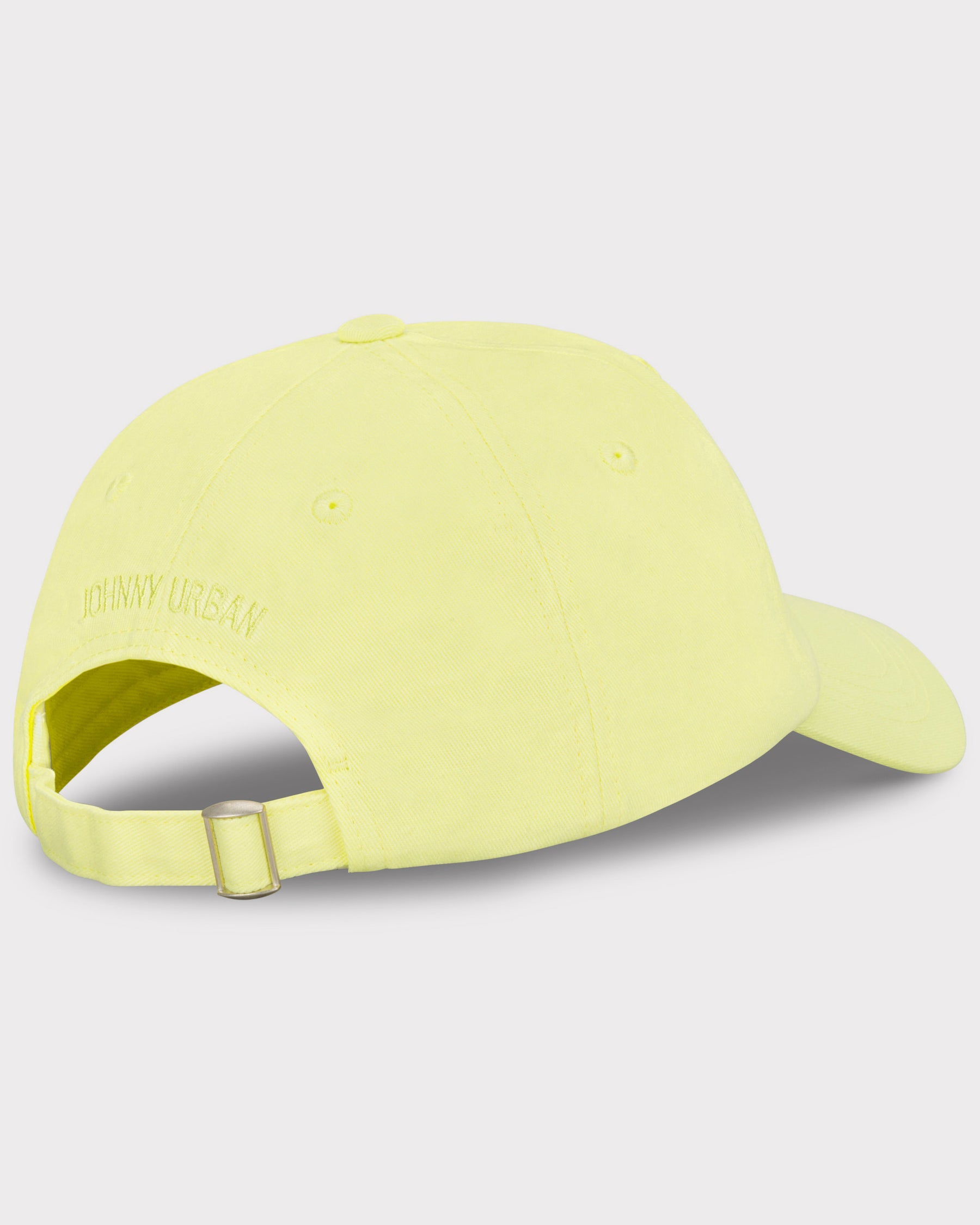 Limonengrüne Cap 'Jen' von Johnny Urban mit verstellbarem Riemen und Stickerei hinten